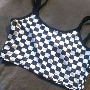Checkered crop top